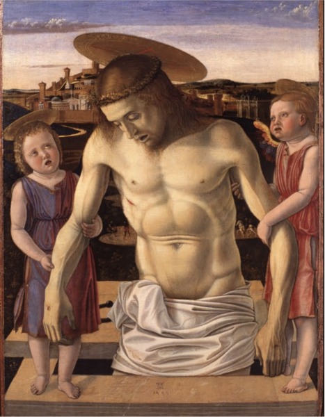 Immagine:Bellini Cristo Morto sorretto da due angeli.png