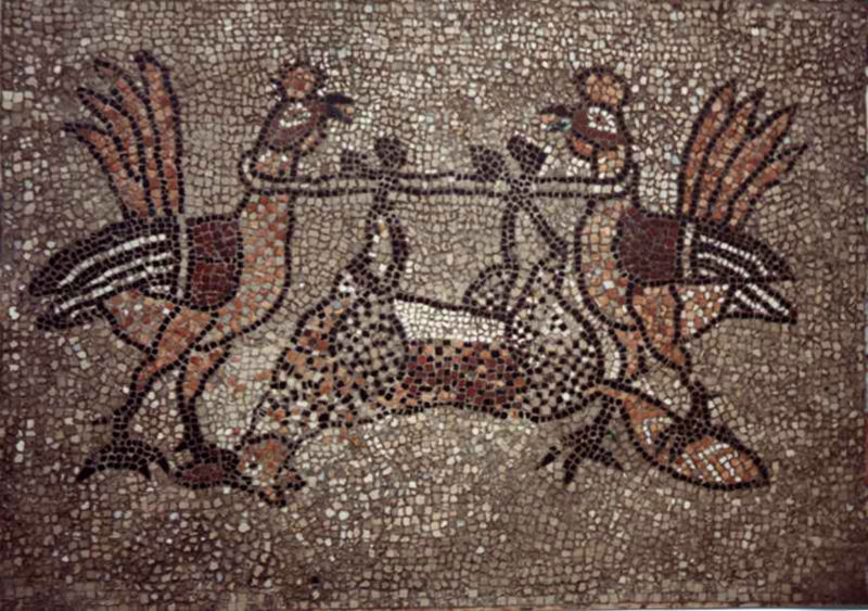 Immagine:Mosaico San Donato - Murano - Galli e Volpe.jpg